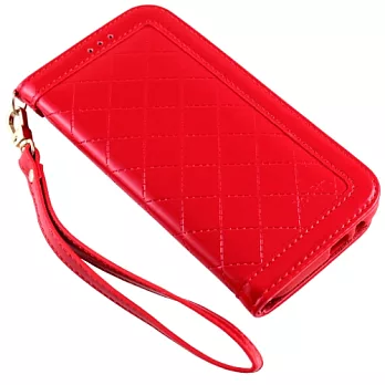 KooPin HTC Butterfly 2 /蝴蝶2 隱磁系列 手提式菱格包豔陽紅