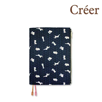 Creer 2015年限量版手帳/日誌 A5/25K 1日1頁-深藍兔