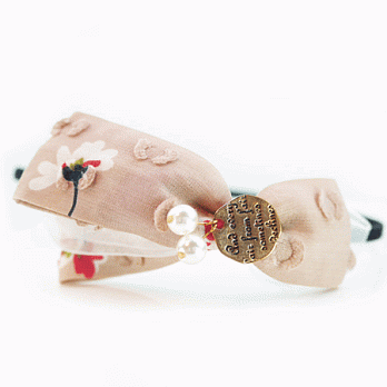 【PinkyPinky Boutique】日系風浪漫雛菊髮箍 (淡可可色)