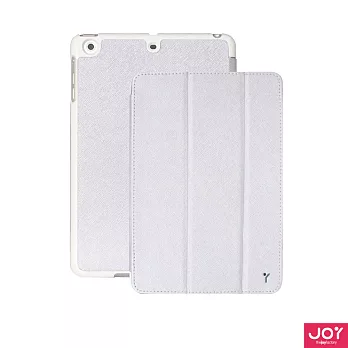 JOY SmartSuit 精美皮革 iPad mini Retina 保護殼 (通用一代mini)- 銀白