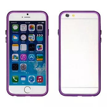 【BIEN】iPhone 6 俏麗亮彩雙色保護框 (紫)
