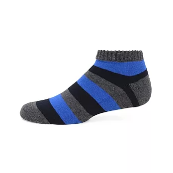 【 PuloG 】條紋氣墊裸襪-L-靚藍黑