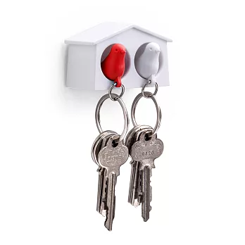 QUALY 迷你雀兒愛巢(白屋+白鳥+紅鳥)