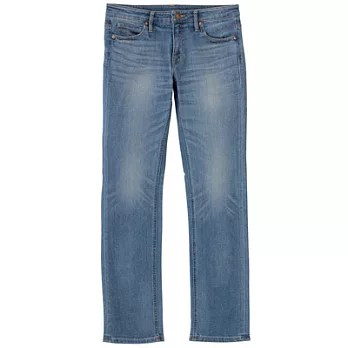 [MUJI 無印良品]女美國棉混丹寧窄版直筒褲/61藍色