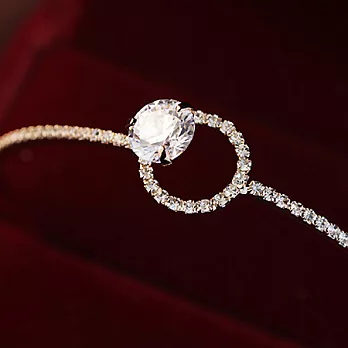 A+ accessories 爪鑲單顆美鑽璀璨細緻手環