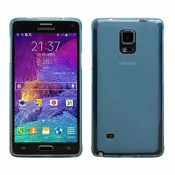 【BIEN】SAMSUNG Note 4 輕量氣質軟質保護殼 (霧藍)
