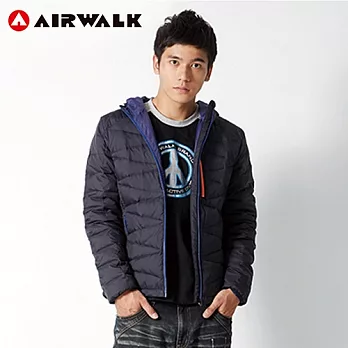 【美國 AIRWALK】流行配色連帽羽絨外套M黑