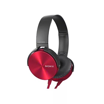 SONY重低音頭戴式耳麥XB450AP紅色