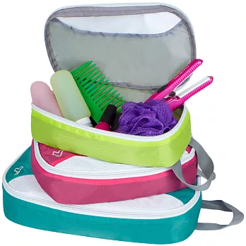 《TRAVELON》防潑透氣包3入(綠桃藍)