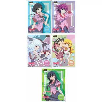物語系列人氣角色收集卡套組：新裝版(一組5張)