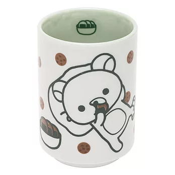 San-X 拉拉熊滿滿懶熊生活系列日式陶瓷茶杯。綠