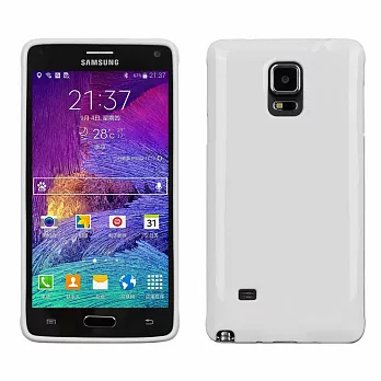 【BIEN】SAMSUNG Note 4 亮麗全彩軟質保護殼 (白)