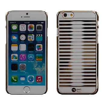 【BIEN】iPhone 6 Plus 感性波浪超薄電鍍硬質保護殼 (金)