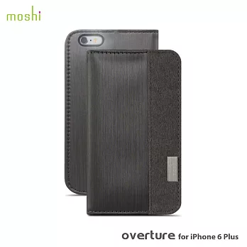 moshi Overture for iPhone 6 Plus 側開卡夾型保護套鈦黑