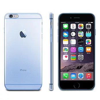 iPhone6 4.7吋 彩色全透清水保護套透明藍