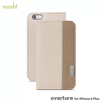 moshi Overture for iPhone 6 Plus 側開卡夾型保護套銀白