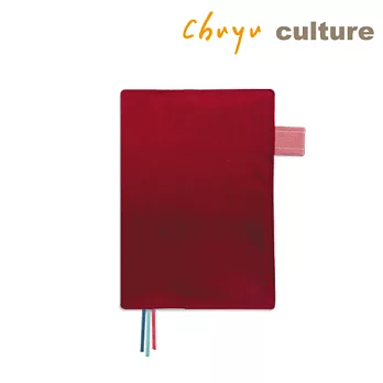 珠友 A5/25K 可調式棉麻布多功能書衣/書皮/手帳衣-素面E紅
