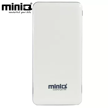 【miniQ】雙輸出鋼琴烤漆行動電源12000mAh MDBP009白色