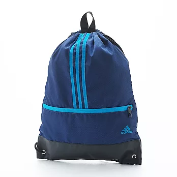ADIDAS 蜂巢系列簡約束口輕便後背包藍色