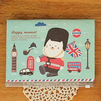 《Mori Shu》旅行記憶票根收藏本-包子貓英國倫敦篇(附收納書套)