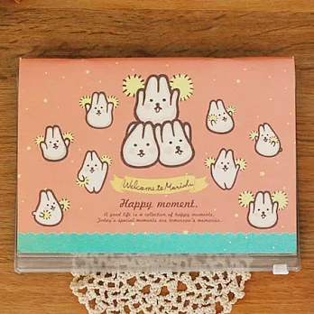 《Mori Shu》歡樂時光票根收藏本-麻糬兔加油啦啦隊(附收納書套)