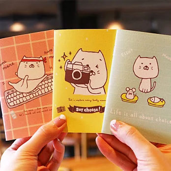 《Mori Shu》護照筆記本-包子貓的日常(三本一組)
