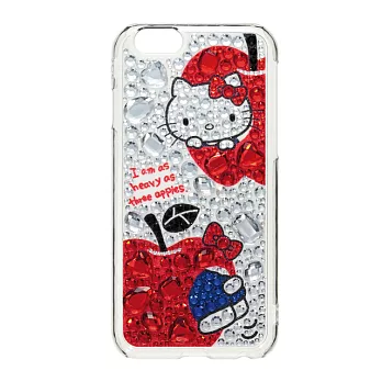 日本 Suncrest Hello Kitty iPhone6 (4.7吋)滿鑽保護殼(蘋果咬一口)