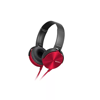 SONY MDR-XB450AP 支援所有智慧型手機 重低音 完美美型 耳罩式耳機 紳士黑 烈炎紅 寶石藍3色供應大艷紅