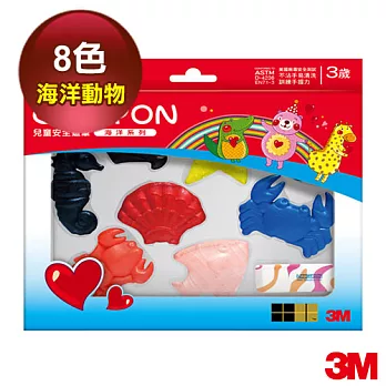 3M Scotch兒童安全造型無毒蠟筆-海洋動物