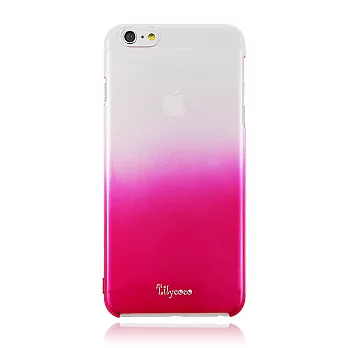 Lilycoco iPhone 6 Plus 漸層晶透 5.5吋 硬式超薄保護殼粉色