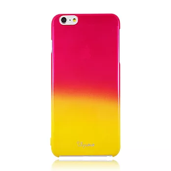 Lilycoco iPhone 6 Plus 漸層炫彩 5.5吋 硬式超薄保護殼黃桃