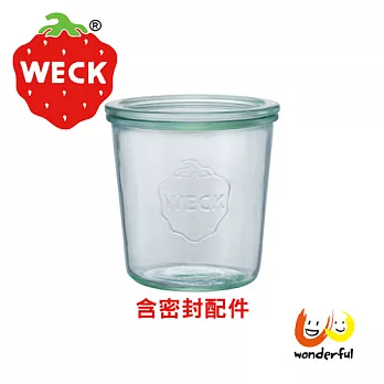 德國Weck 742玻璃罐附玻璃蓋與密封配件 Mold Jar 580ml 單瓶裝