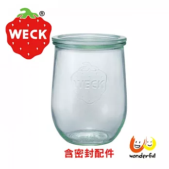 德國Weck 745玻璃罐附玻璃蓋與密封配件 Tulip Jar 1062ml 單瓶裝