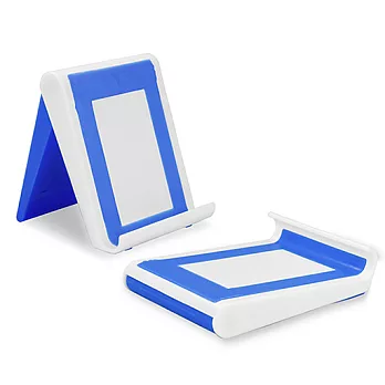 手機/平板 兩用 可折疊收納簡易型支架藍色