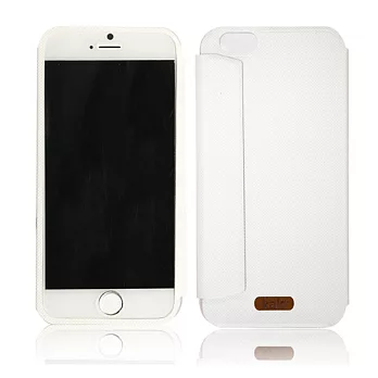 卡樂創意 iPhone 6 (4.7吋) 免翻蓋觸控側翻皮套系列優雅白
