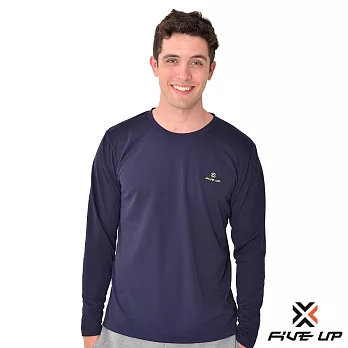 【FIVE UP】左側小標吸排圓領TEES藍