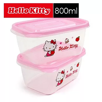 樂扣樂扣Hello Kitty EZ Lock保鮮盒-800ml(LKT805)二入組