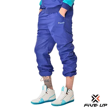 【FIVE UP】下擺縮口風衣長褲M藍