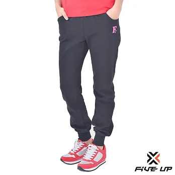 【FIVE UP】簡約下擺縮口長褲S黑