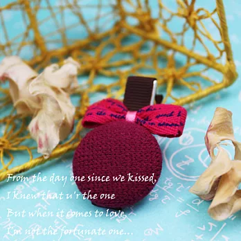 韓版質感布面棒棒糖壓夾紫