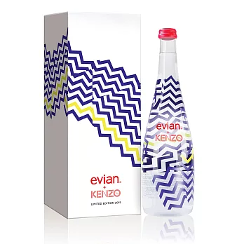 【evian依雲】2015年evian x KENZO限量紀念瓶(750ml/單瓶盒裝)