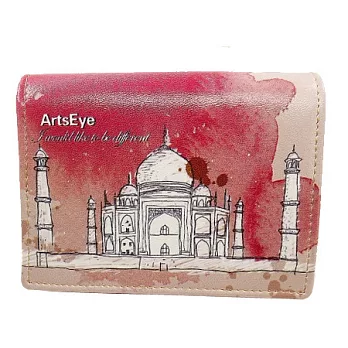 A+ accessories 旅行的意義-手繪世界風情名片夾 (印度泰姬瑪哈陵)