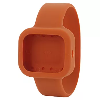 [MUJI 無印良品]組合式手錶/矽膠錶環橘色/18CM