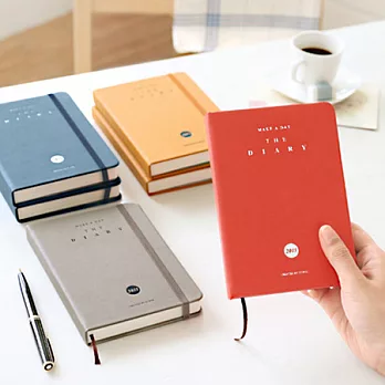 The Diary 2015 經典皮革週誌(時效)-橘紅