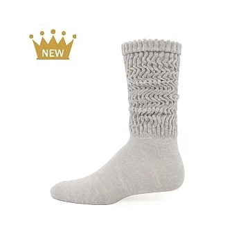 【 PuloG 】亮彩針織造型暖暖襪淺灰-M