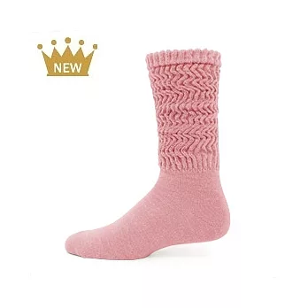 【 PuloG 】亮彩針織造型暖暖襪粉紅-M