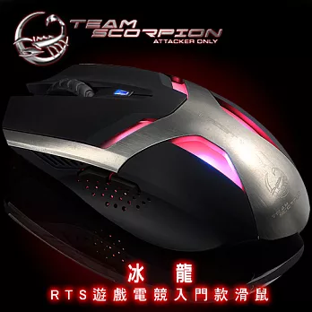 E-3lue魔蝎TeamScorpion★冰龍★FPS有線電競滑鼠(XMS003BK)