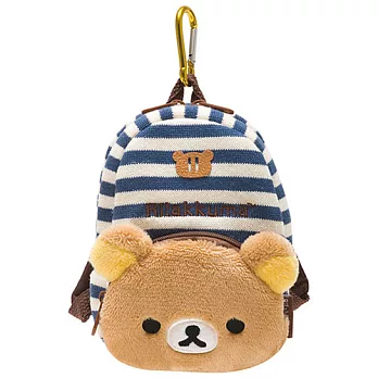 San-X 拉拉熊戀戀針織系列背包造型收納包 (M) 。懶熊