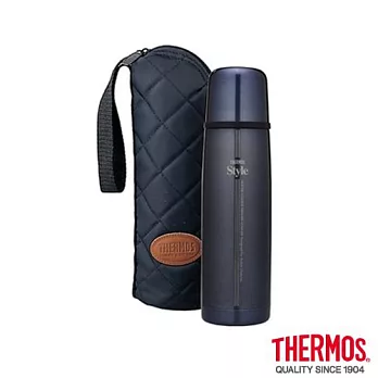 【THERMOS 膳魔師】不鏽鋼真空保溫瓶0.47L(FDW-500CF-BKP)BKP(靛藍色)