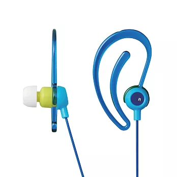 ELECOM 運動專用耳掛式耳機-藍